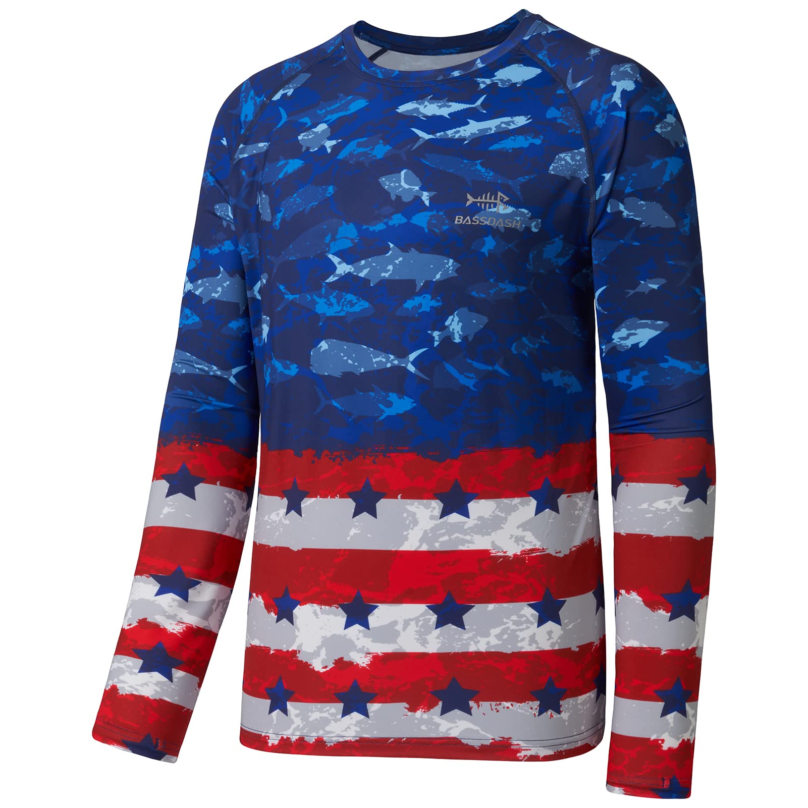 BASSDASH Segment Print Camo Fishing Shirt