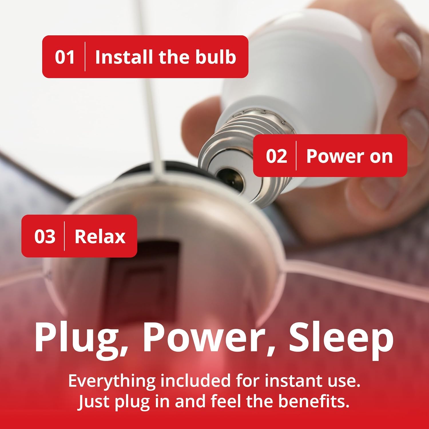 Revive - 670nm Red Light Bulb by Gamma - Sleep Therapy - Melatonin Promoting Natural Sleep Aid - Image 4