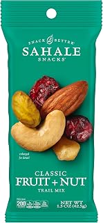 Sahale Snacks Classic Fruit & Nut Trail Mix 1.5oz Grab & Go Packs (18 Ct) - Dry-Roasted Almonds, Cashews, Pistachios, Apples, Cranberries - Non-GMO Gluten-Free Kosher