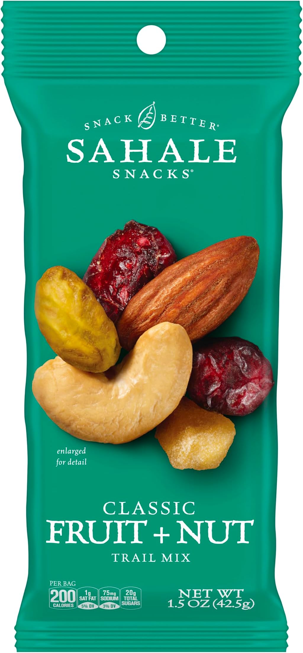 Classic Fruit and Nut Trail Mix, 1.5 Oz Grab & Go Bags (18 Packs) - Dry-Roasted Deluxe Mixed Nuts with Apples and Cranberries - Non-GMO, Kosher Trail Mix & Certified Gluten-Free Snacks