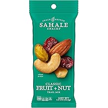 Sahale Snacks Classic Fruit and Nut Trail Mix, 1.5 Oz Grab &amp; Go Bags (18 Packs) - Dry-Roasted Deluxe Mixed Nuts with Apples and Cranberries - Non-GMO, Kosher Trail Mix &amp; Certified Gluten-Free Snacks