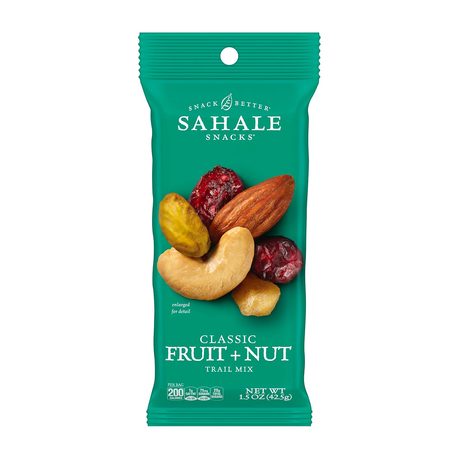 Sahale Snacks Classic Fruit & Nut Trail Mix 1.5oz Grab & Go Packs (18 Ct) - Dry-Roasted Almonds, Cashews, Pistachios, Apples, Cranberries - Non-GMO Gluten-Free Kosher