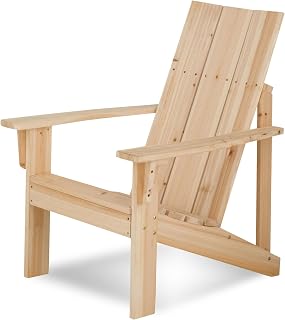 Shine Company Modern Wood Adirondack Chair, Natural