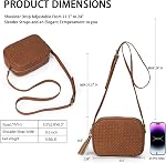 AFKOMST Woven Crossbody Bag, Small Summer Purse and Boho Bag for Women | Vegan Leather, Roomy Space, 2.3L Capacity, Fits iPad mini/Long Wallet/Kindle, Versatile for Casual/Office/Everyday Use