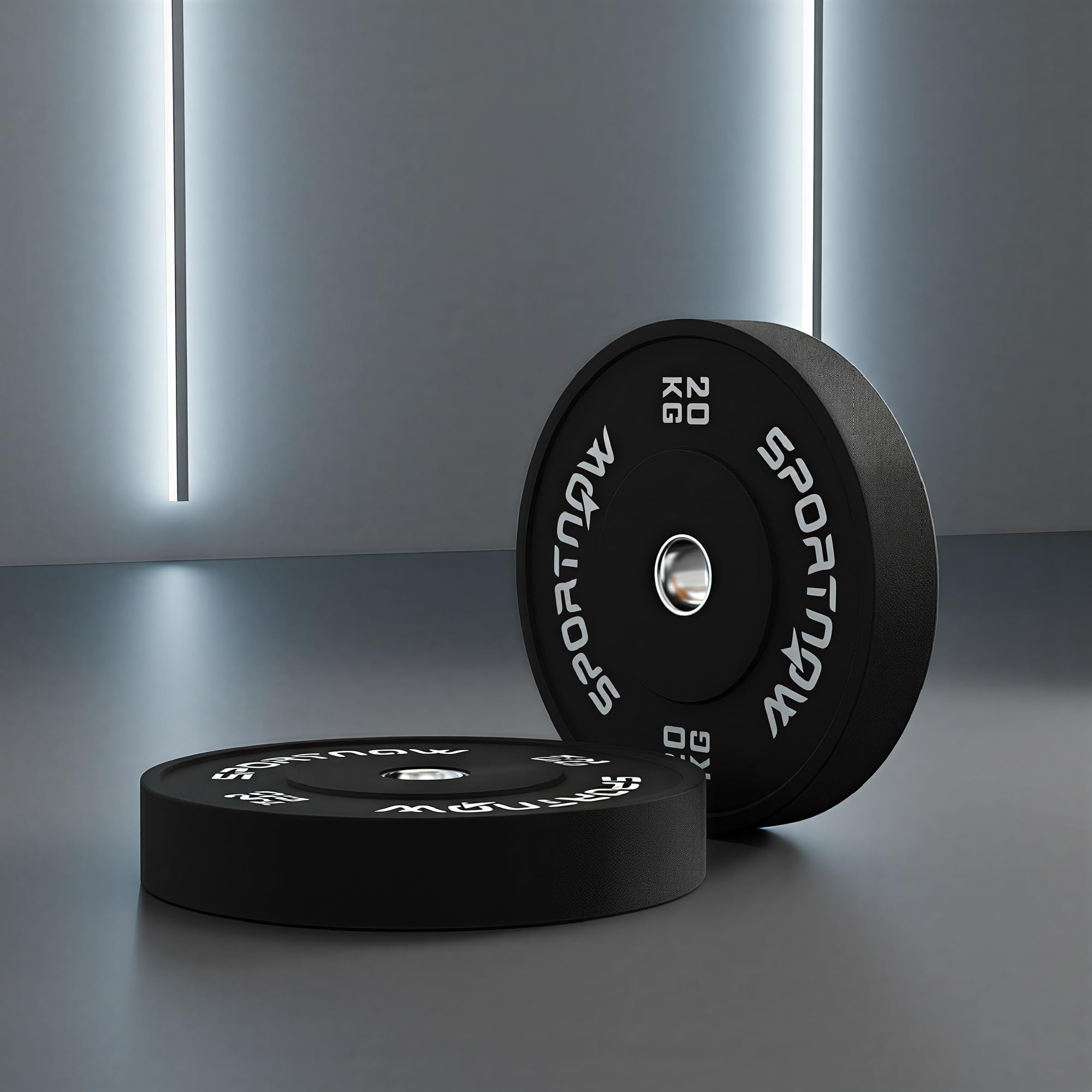 SPORTNOW 2er Set Hantelgewichte für 5 cm Hantelstange Schwarz | Gewichtsscheiben, Hantelscheiben-Set, Mit Ø 50 mm Bohrung, Für Olympiastange
