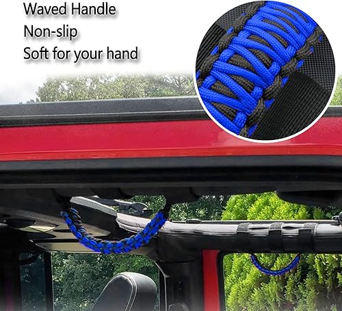 Vista 57 de 4 asas de agarre de barra antivuelco compatibles con Jeep Wrangler JLU JK JKU TJ YJ LJ JT JL y Gladiator JT 1987-2021 UTV y ATV, se adapta a barras