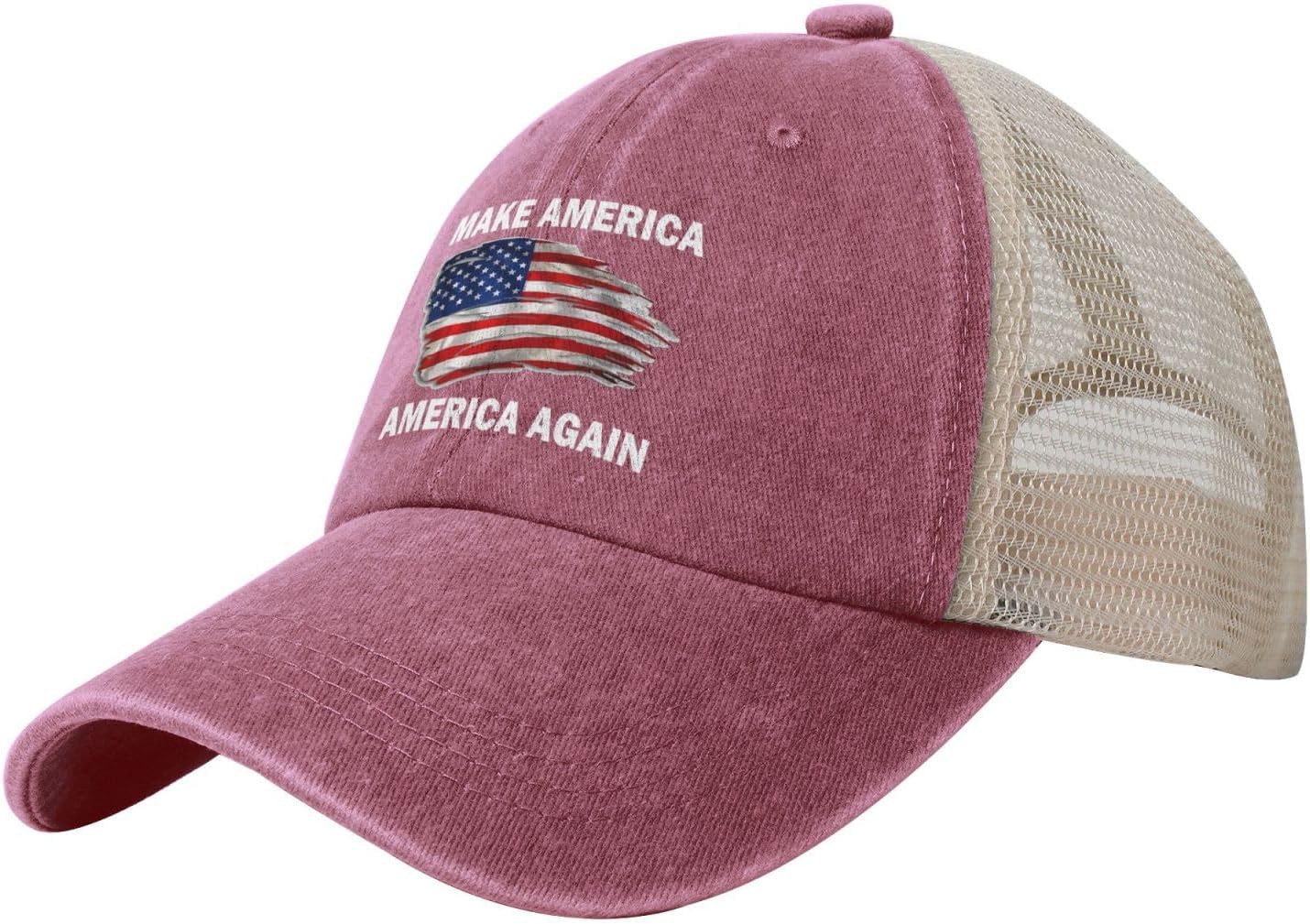 Make America America Again Trucker Hat Women Trendy Mesh,Cap for Summer - Image 2