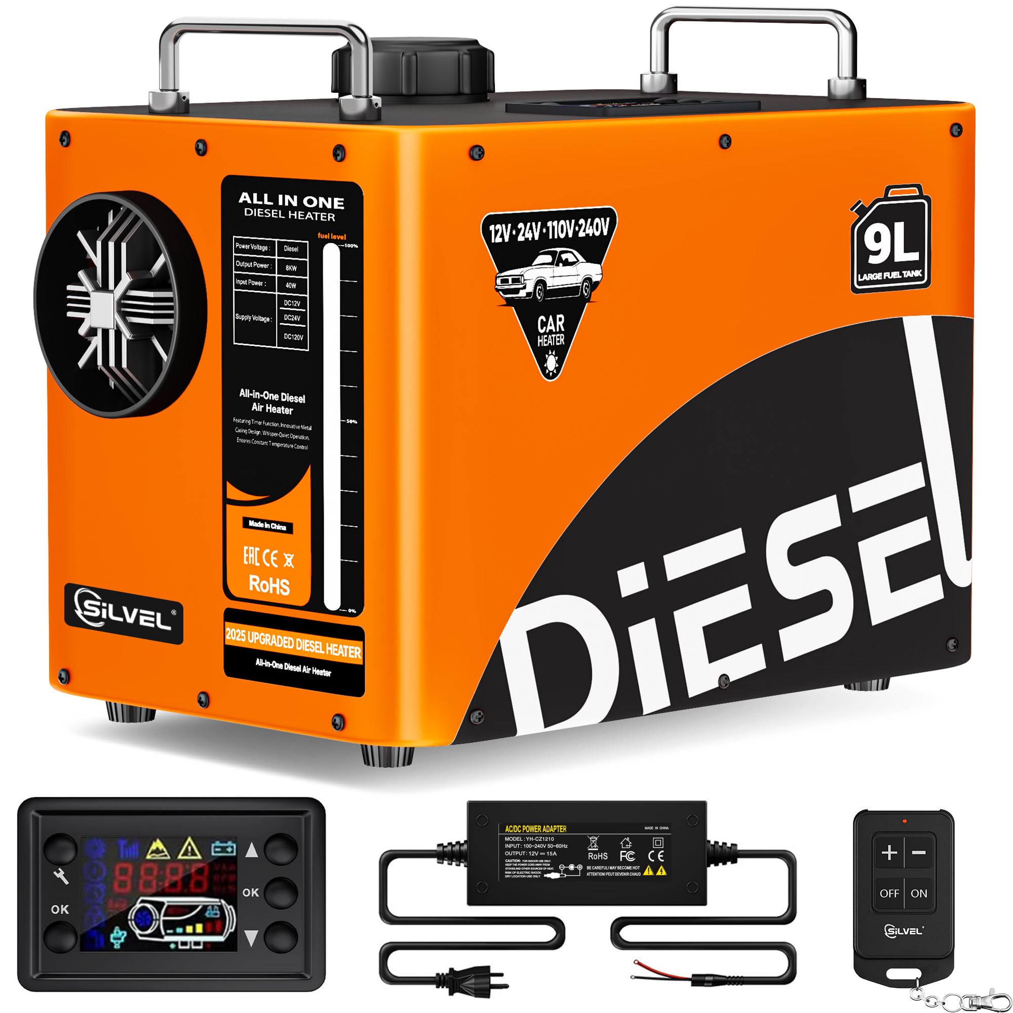 SILVEL 8kW Diesel Heater 9L