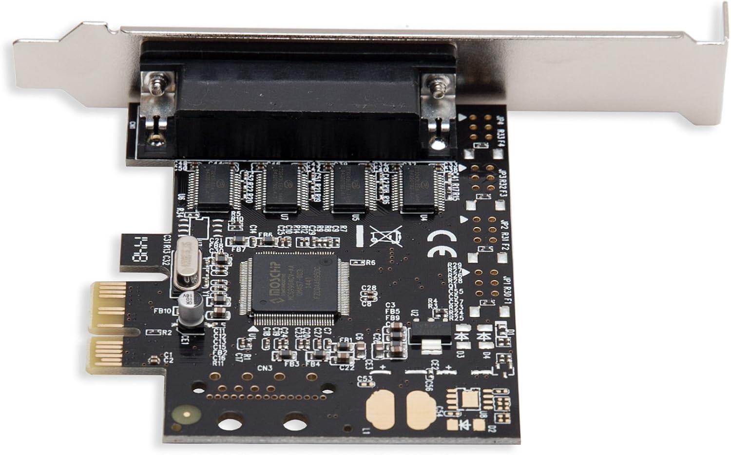 Syba PCI-Express x1 4 Port RS232 Serial Card, Moschip 9904 Chipset, Fan-Out Cable