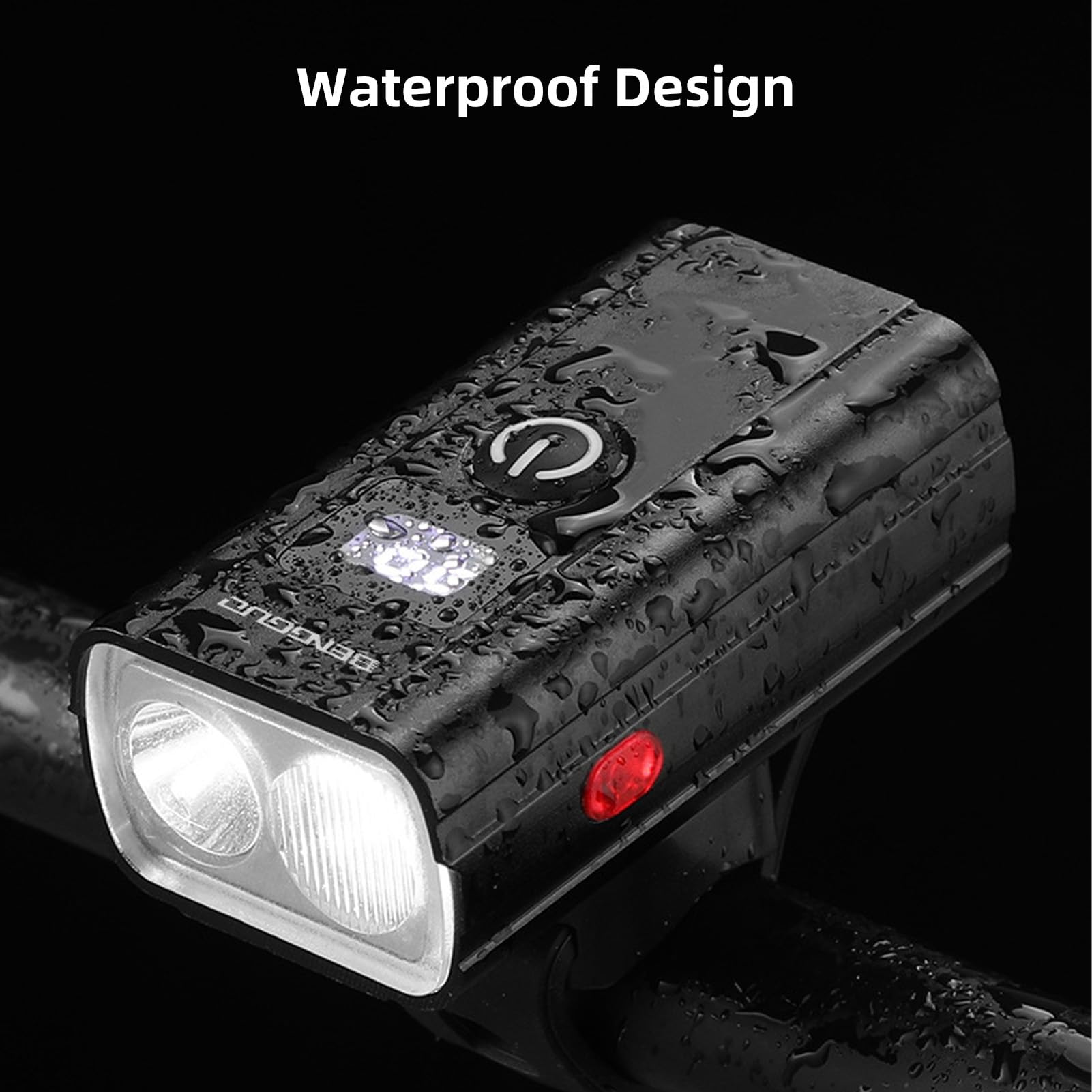 Rechargeable Bike Light Aluminum Alloy Headlight Safety Lights
