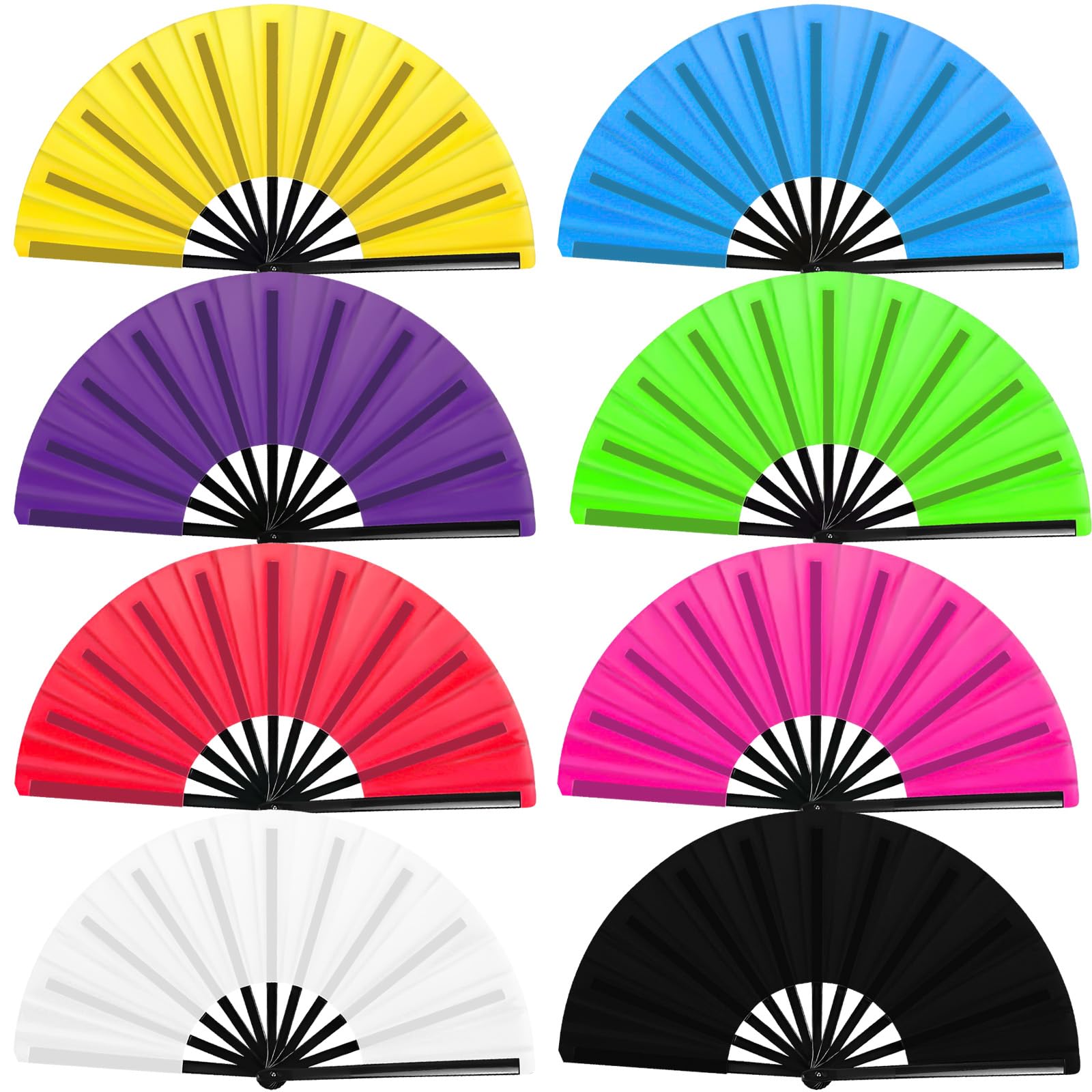 Éventails pliables à main légers et robustes pour danseurs - 8 pcs