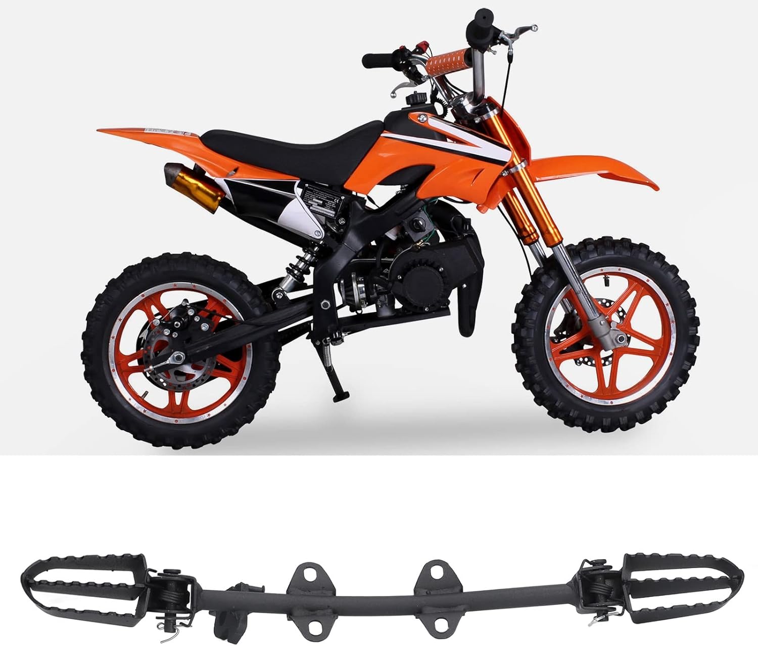 Pit Bike Foot Peg Mount, Footpeg Mount Bracket Metal Alloy Black Replacement for XR CRF 50 125 Siler SDG SSR Pit Bike