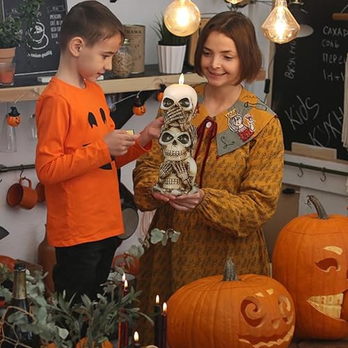 Miniatura 7 de DRomance Velas LED sin llama que funcionan con pilas con control remoto de 10 teclas y temporizador, cera real, mecha móvil, parpadeantes, velas LED