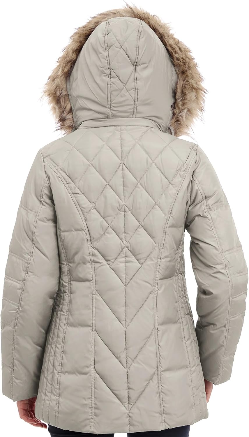 London Fog Women's Diamond Quilted Down Coat - Image 6
