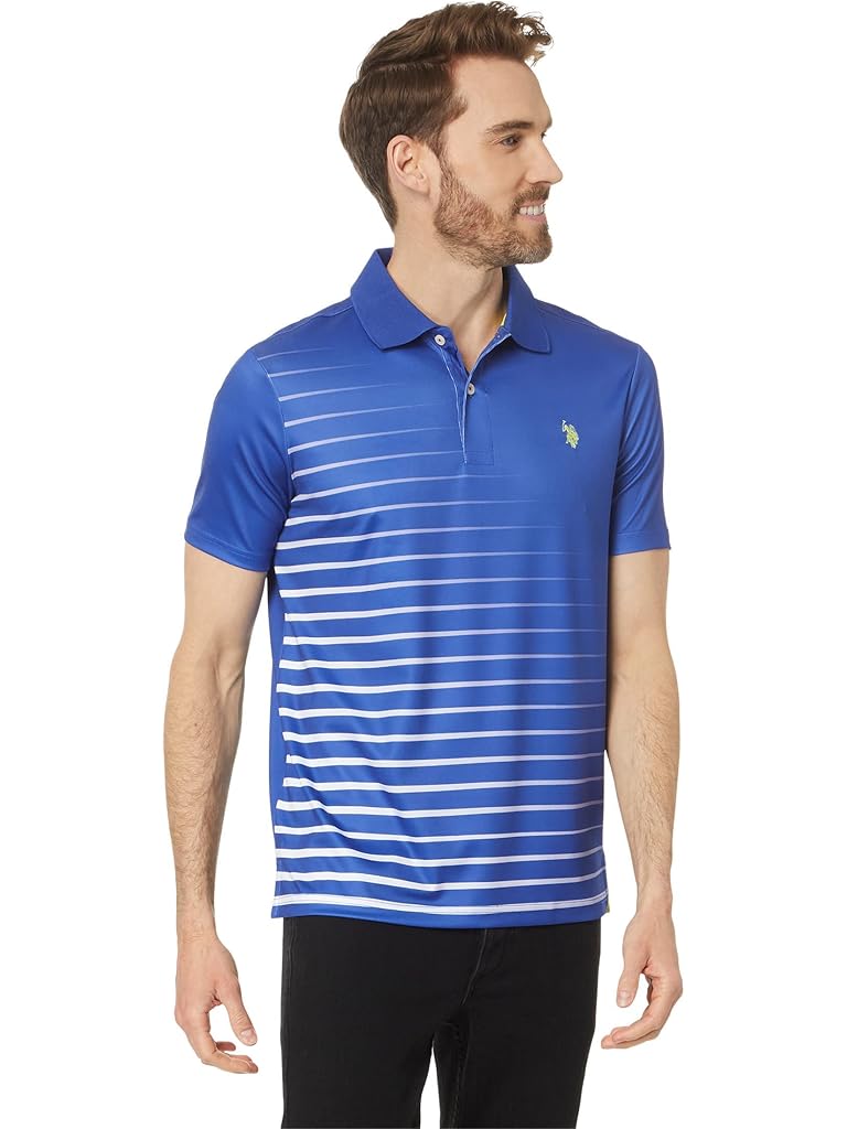 U.S. POLO ASSN. Horizontal Fade Stripe Knit Polo Shirt