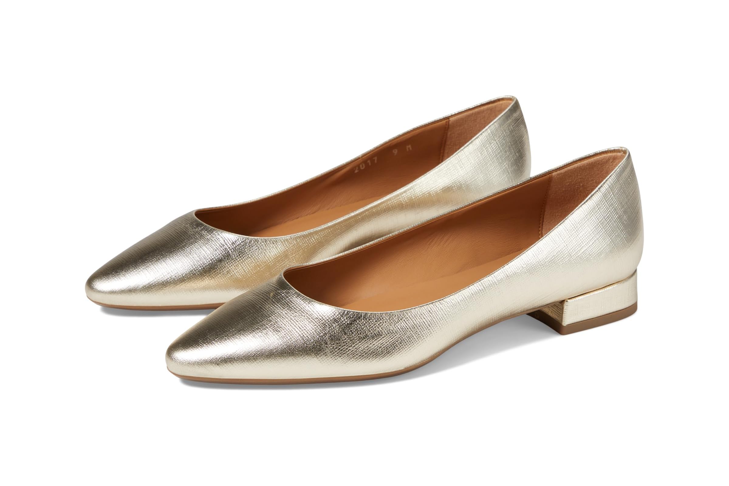 Aquatalia Penina Saffiano Metallic Skimmer