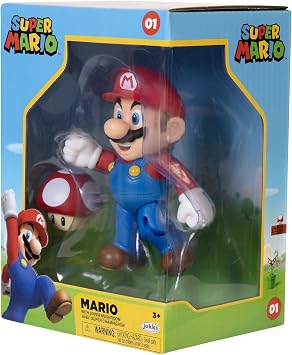 Nintendo Super Mario Figure in Mario Collection Box, 10 cm