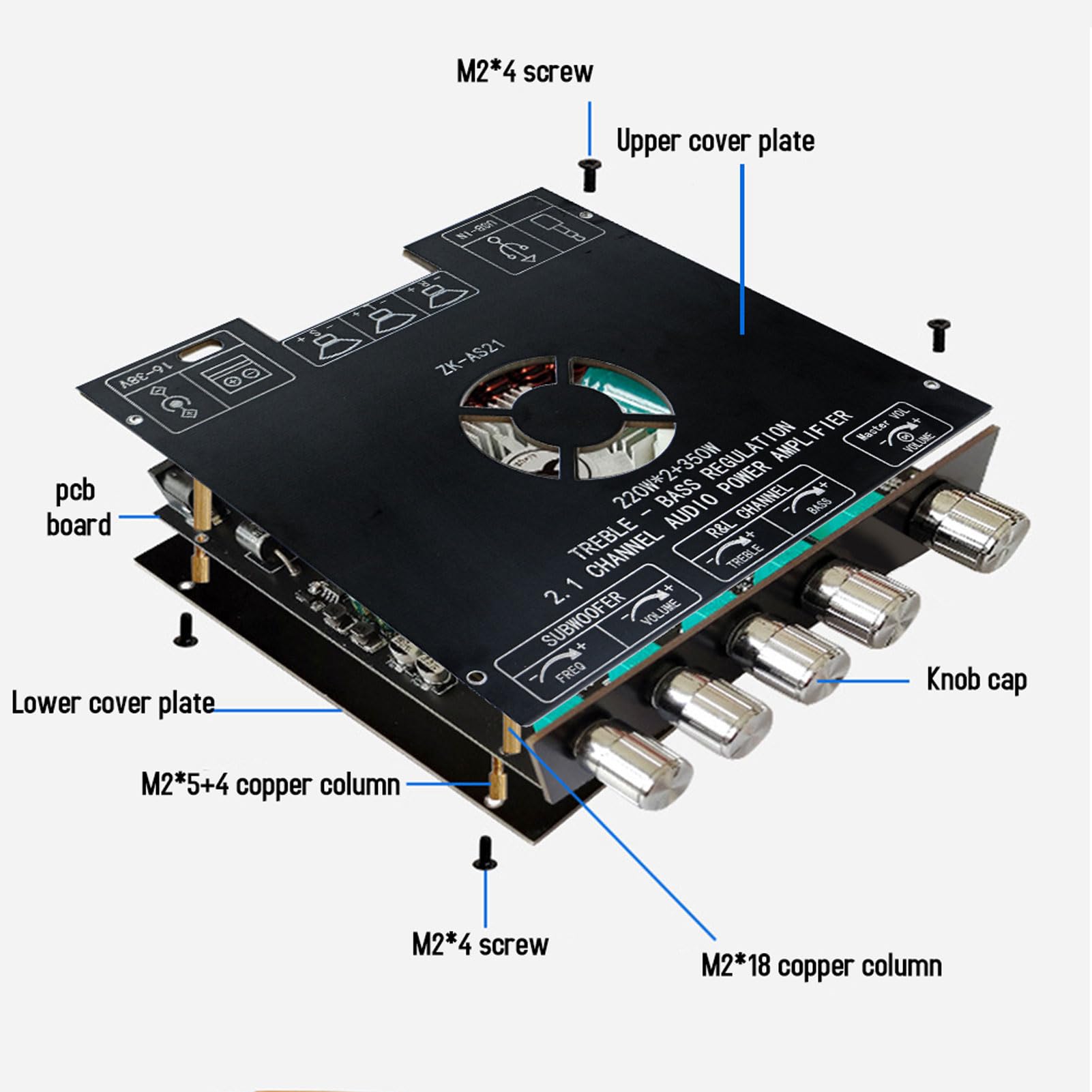 TPA3255 Modulo Amplificatore di Potenza Bluetooth Scheda Amplificatore Digitale Ad Alta Potenza 220Wx2 per Altoparlanti Fai-da-te