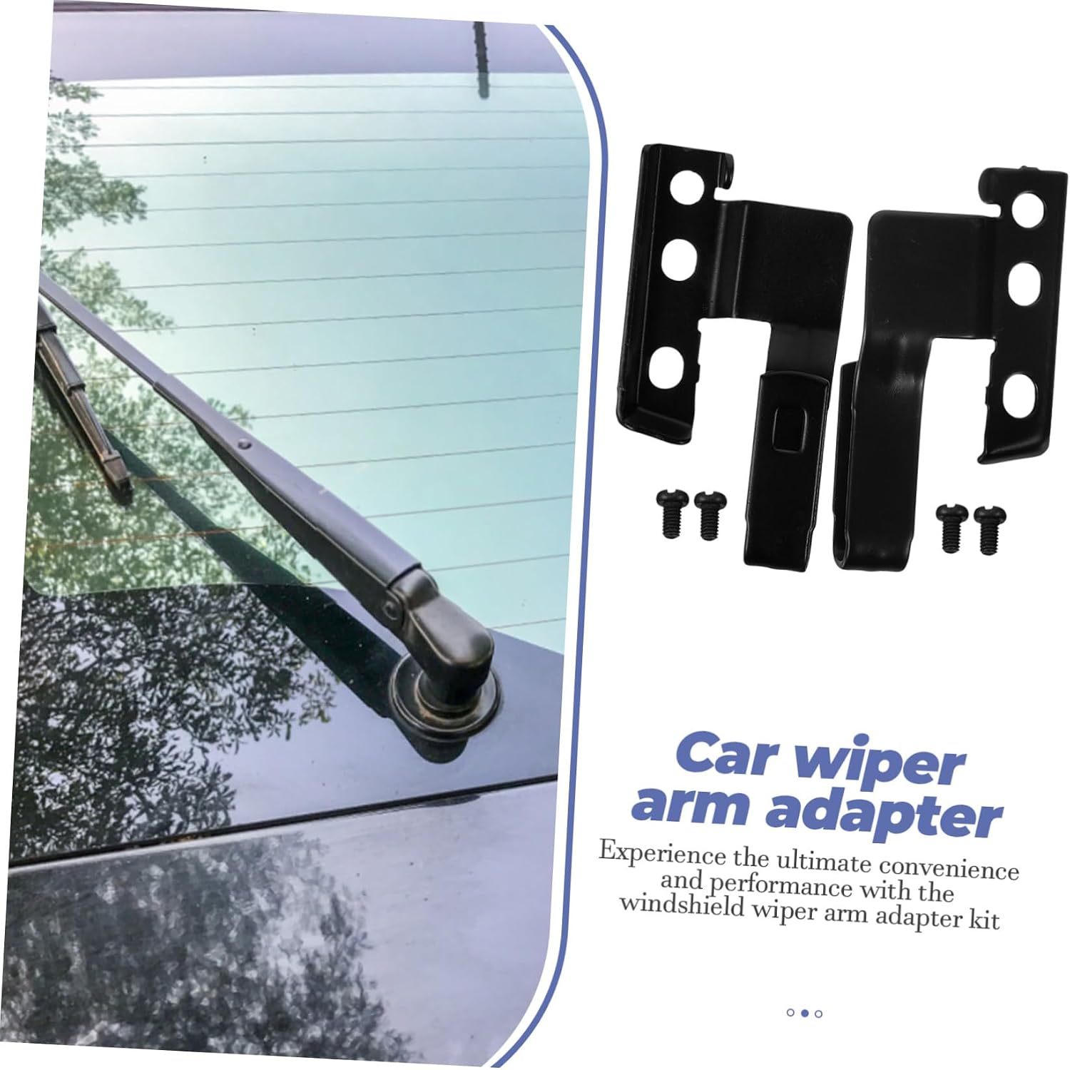 Zerodeko 2Pcs Windshield Wiper Arm Adapter Kit Durable Construction with Mounting Screws Compatible with Various Vehicle Models Easy Tool Installation Reliable