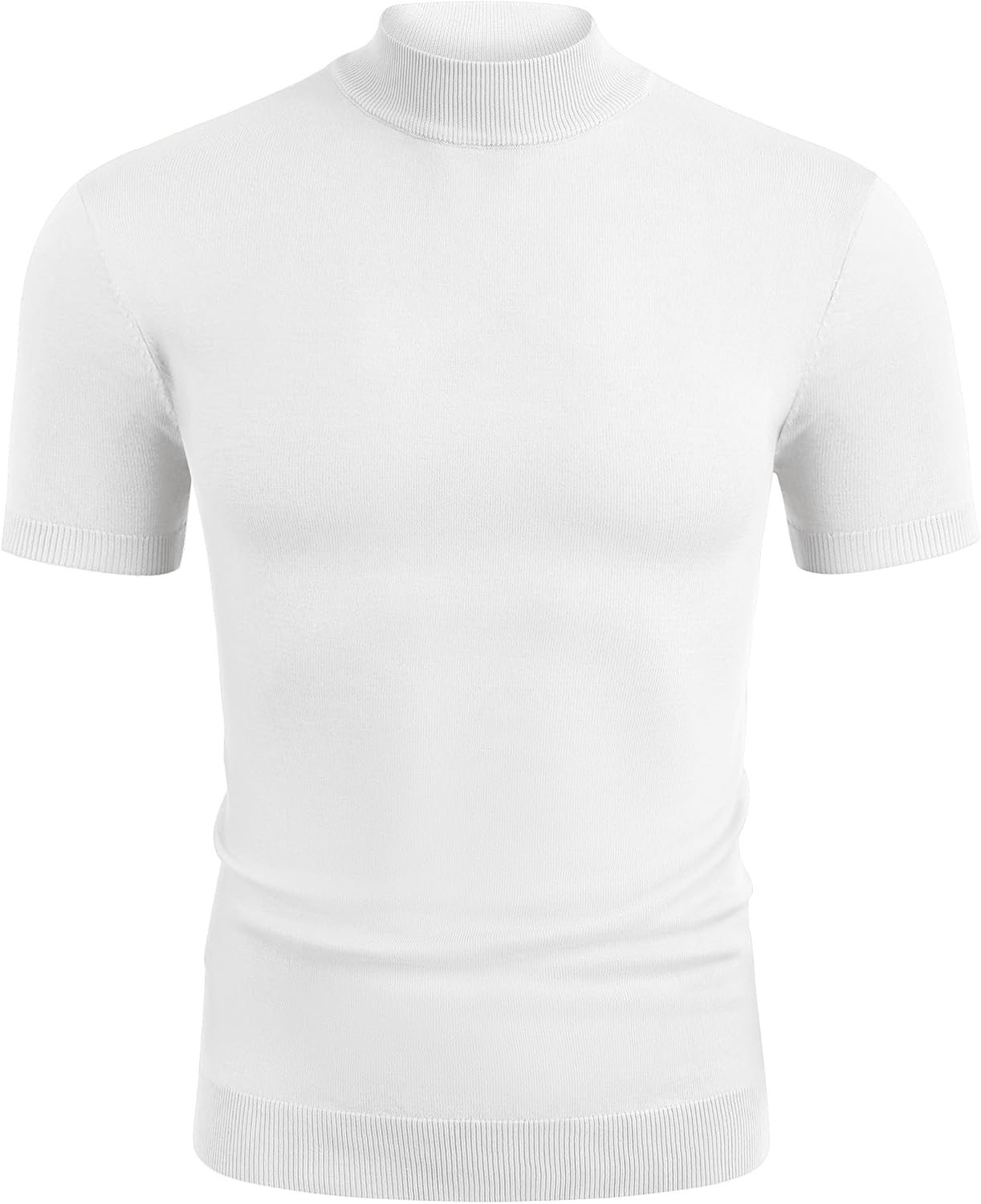 COOFANDY Men's Short Sleeve Mock Turtleneck Sweater - Image 6