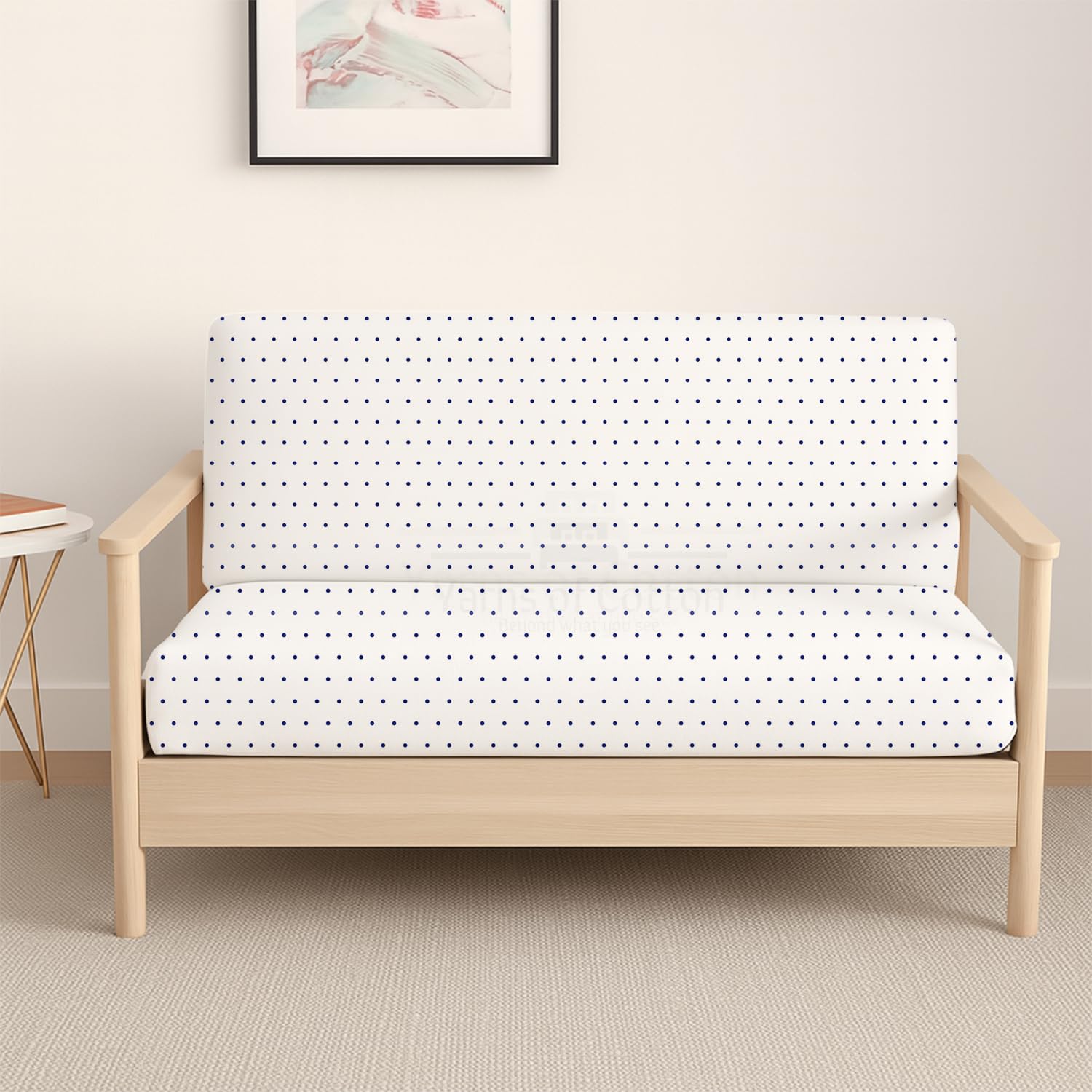 King Size Futon Covers - 100% Egyptian Cotton Futon Slipcovers Polka Dot