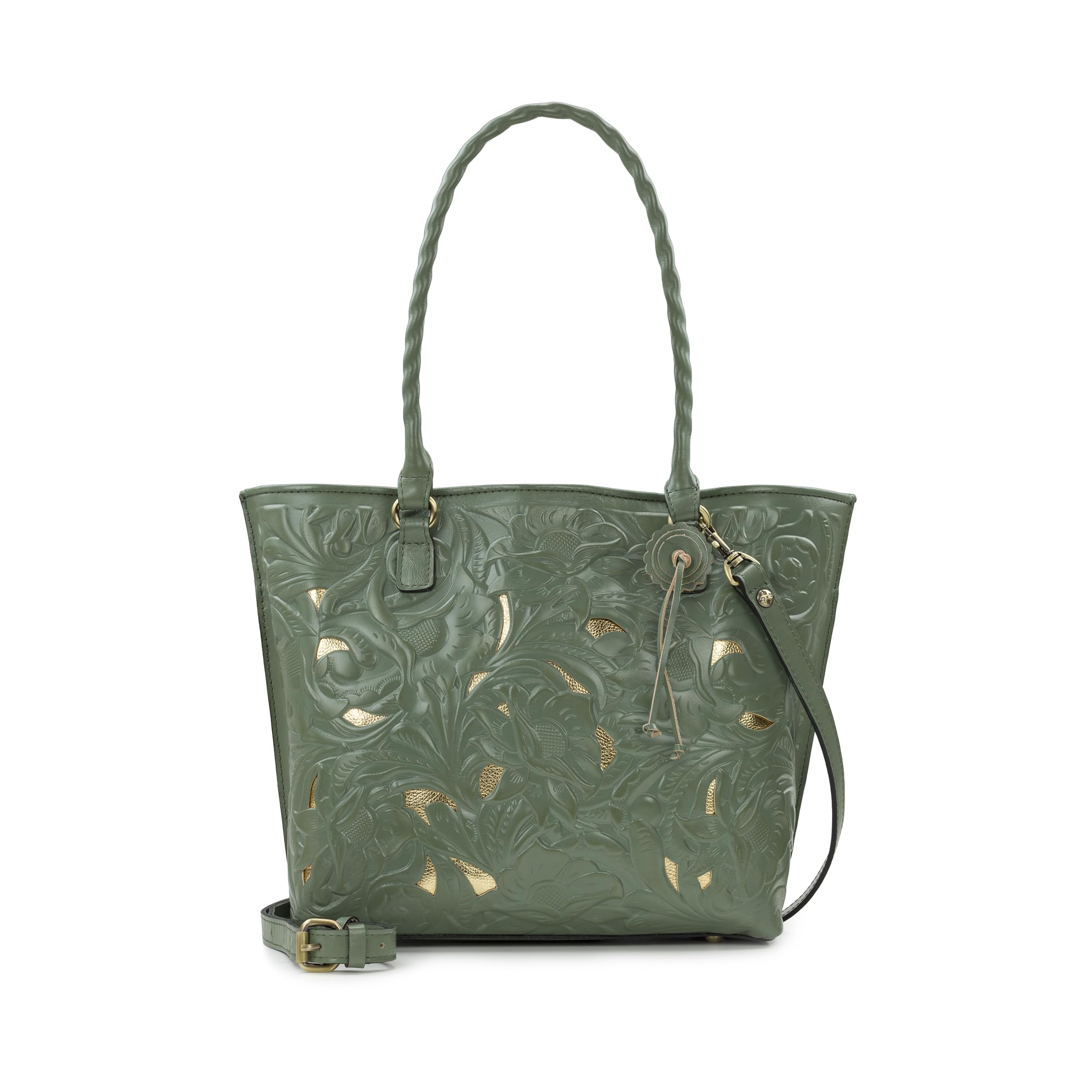 Adeline Tote, Burnished Cutout Tooled