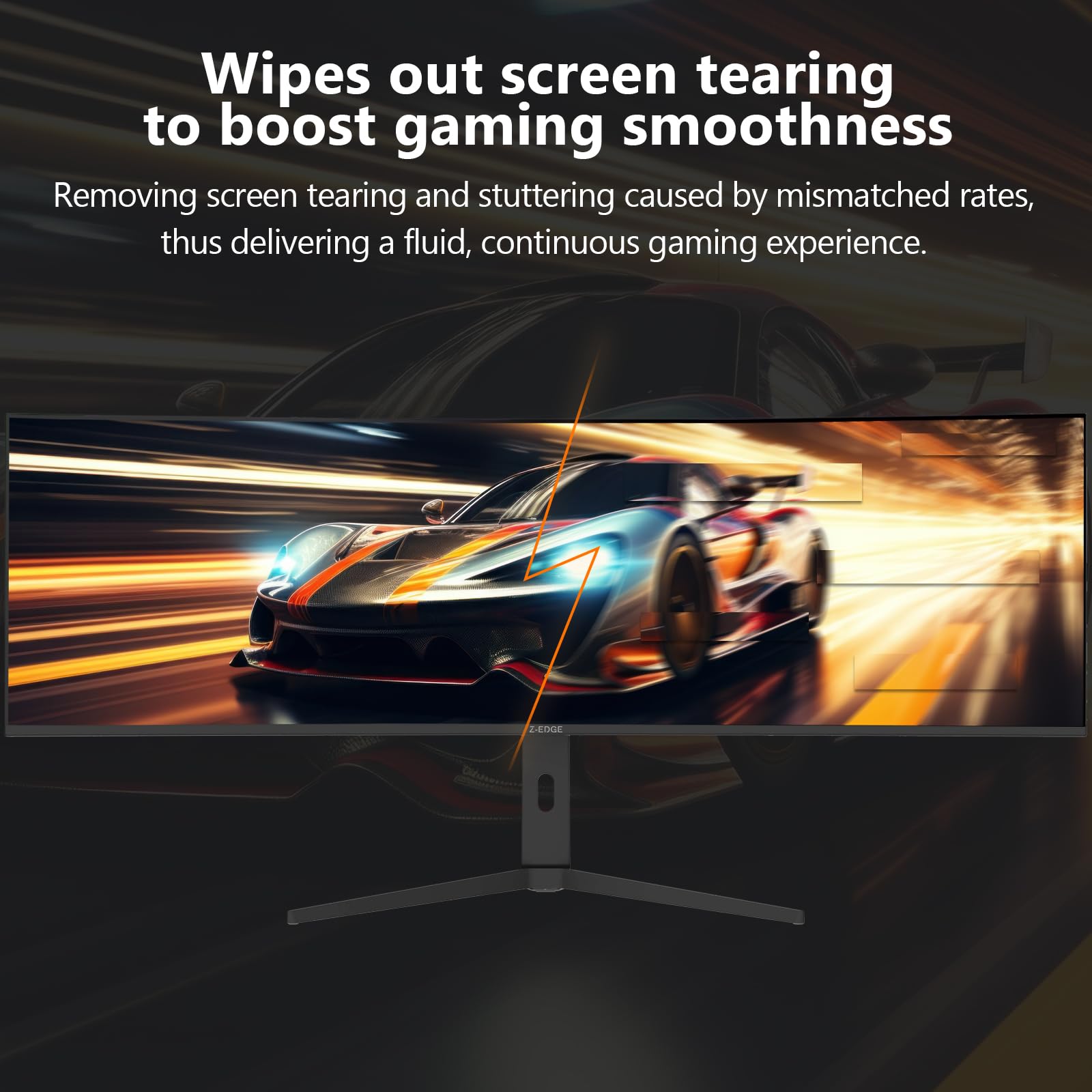 Z-Edge Zakrzywiony Monitor Gamingowy 49 Cali 144Hz, Panel IPS, DQHD 5120x1440, 32:9, KVM, 1ms, FreeSync, Regulowana Wysokość/Pochylenie, Obrotowy, 10Bit, 400cd/m², USB Type C 65W/HDMI2.1/DP1.4