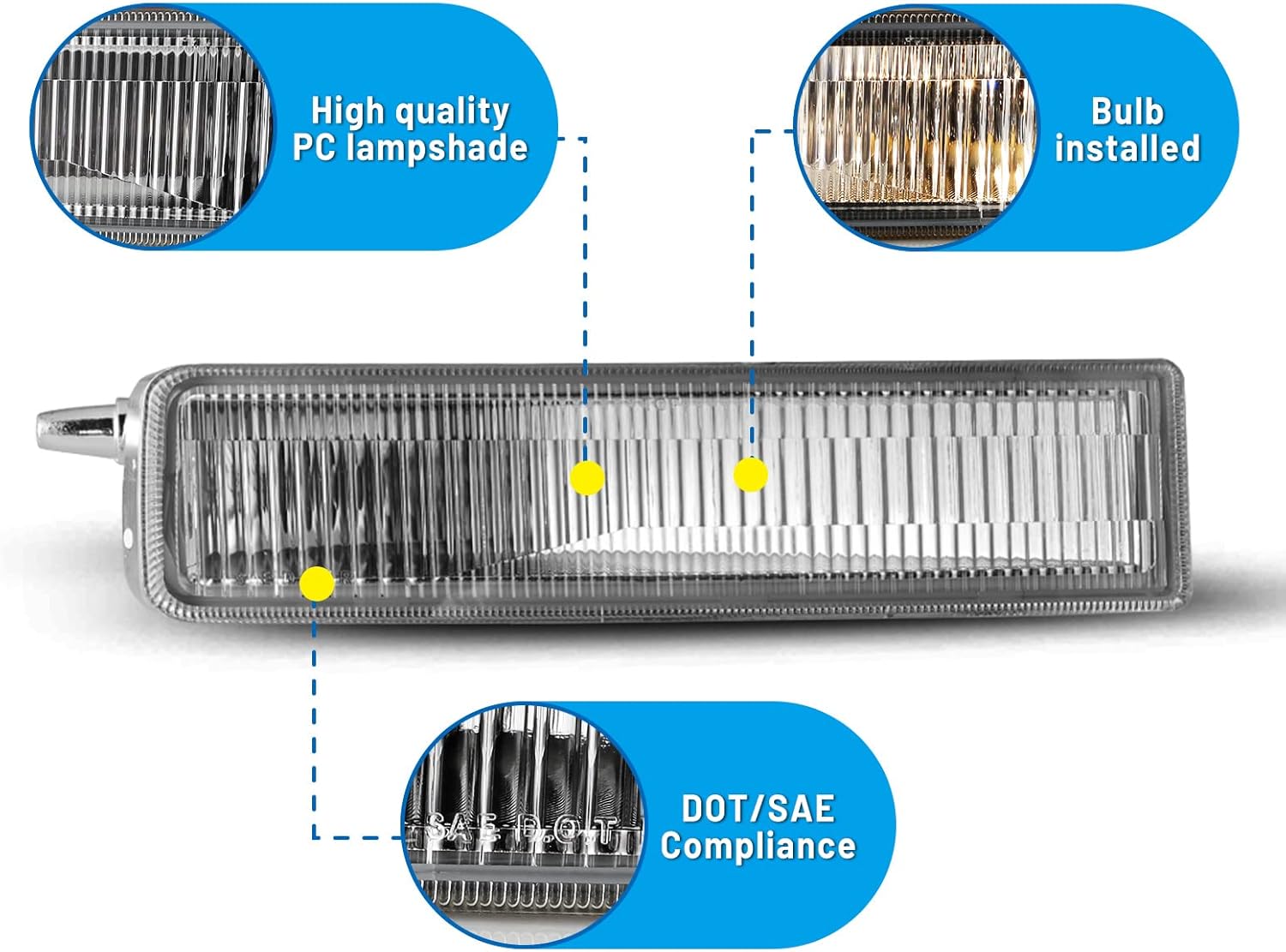 Fog Lights compatible for Scion XB 2003 2004 2005 2006 2007 Driver Passenger Lamps Assembly Replacement