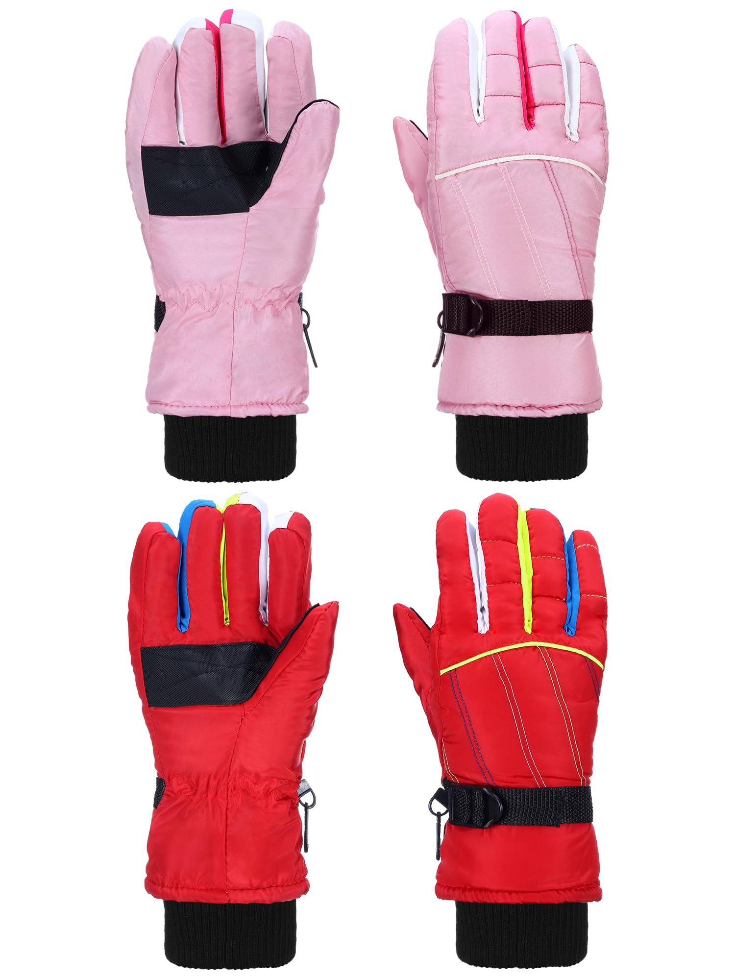 SATINIOR 2 Pair Kids Winter Gloves