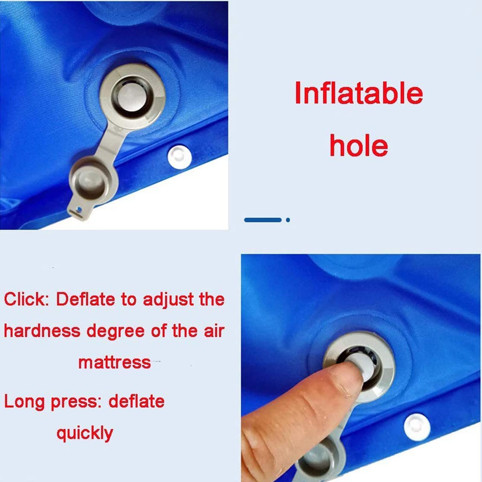 Colchón Inflable antiescaras, Cama de colchón de Aire portátil y Bomba de inflado Manual para Pacientes postrados en Cama a Largo Plazo