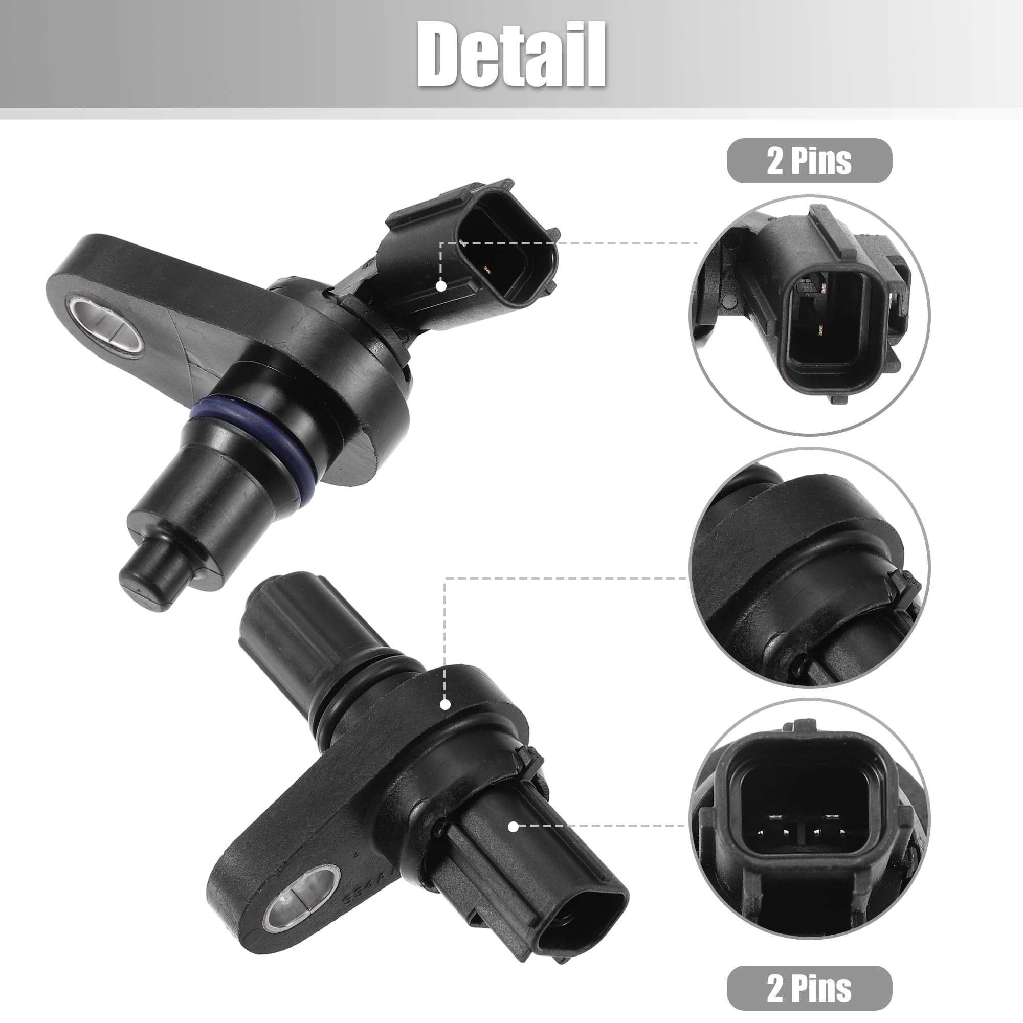 X AUTOHAUX Transmisión Velocidad Sensor para Chrysler 5078554AA 2 Pines Negro