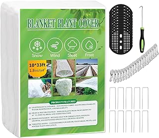 Plant Covers Freeze Protection - Floating Tree Guard, Reusable Non-Woven Frost Cloth | for Trees Vegetables Raised Beds Greenhouses Row Covers Winter Outdoor Garden Plant Protection