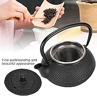 Vista 7 de Tetera japonesa de hierro fundido Tetsubin, tetera con colador para estufa, hervidor de té seguro para hervir té de agua caliente, regalos del día