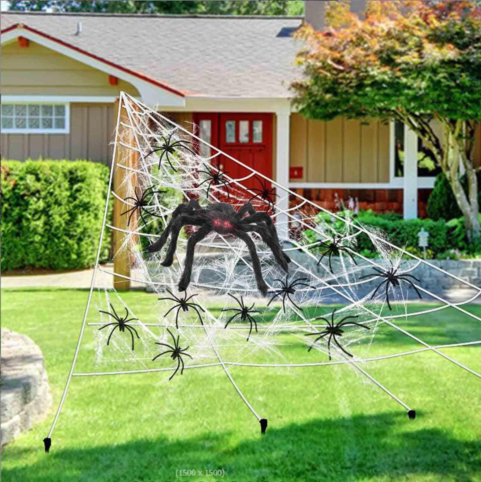 Yaojiwang 90Cm Pack Halloween Decorations Sale Clearance Halloween Decorations Spider, Giant Large Spider Prop Halloween Decor With Red Eyes For Indoor Outdoor Home Party Yard Garden Haunted House Graveyard Porch