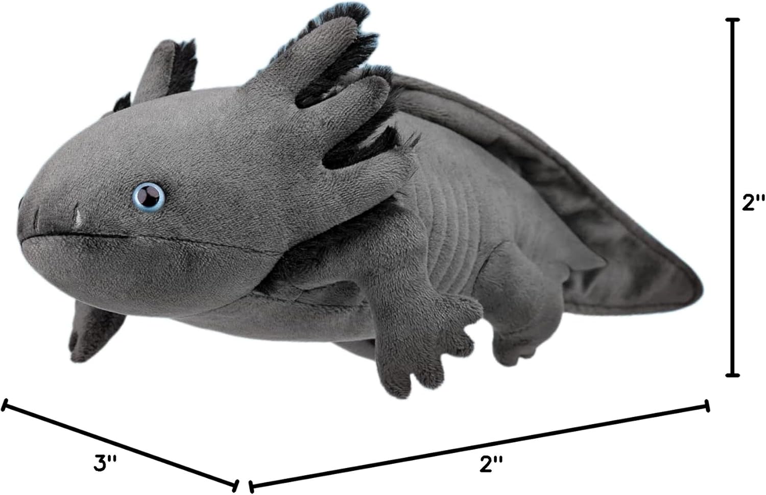 FRANKIEZHOU Giant Axolotl Plush- Grey,31.5", Soft Plush Stuffed Animal, Axolotl Gifts for Boys Girls