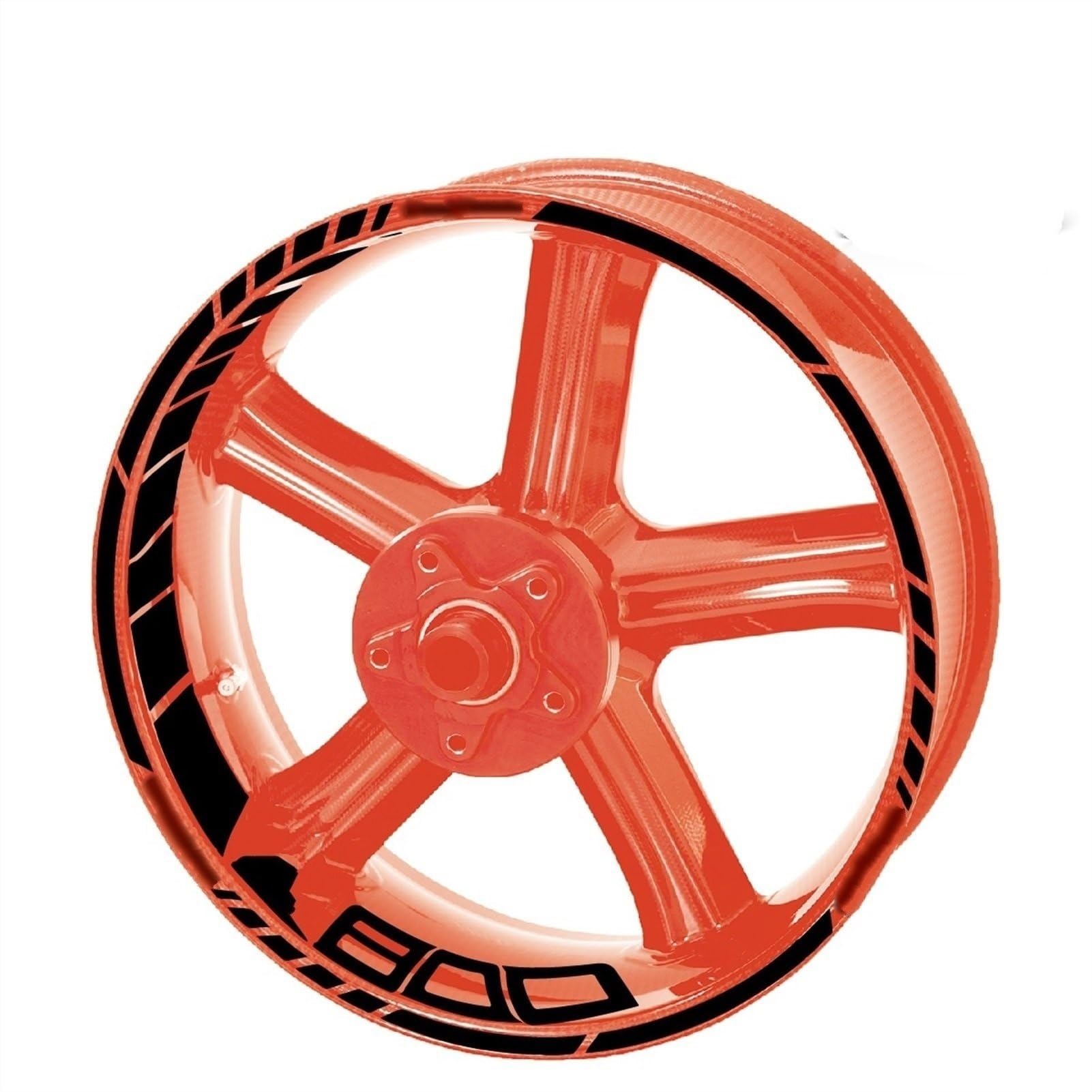 Motorcycle Hub Stickers Waterproof Reflective Rim Stripe Decals for Kawasaki Z750 Z800 Z900 Z1000 Decorative(Color16)