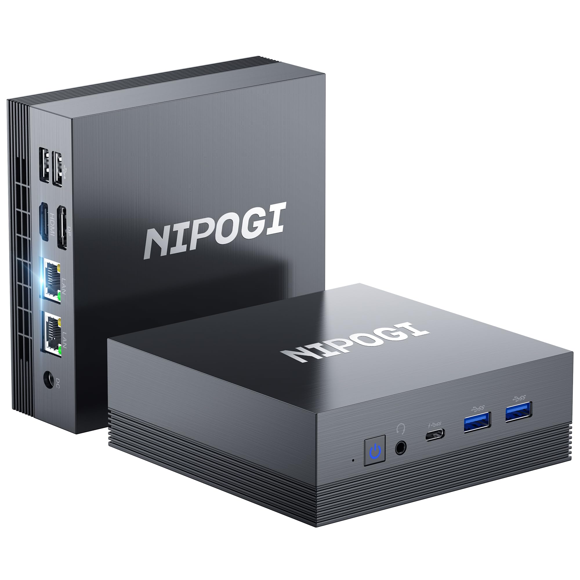 NiPoGi Mini PC AMD Ryzen 5 5560U (6C/12T) Windows 11 Pro com