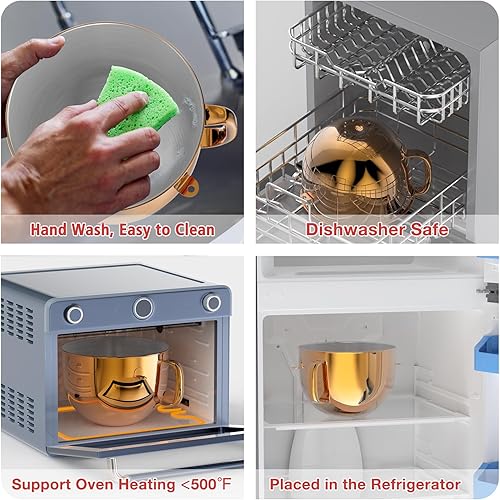 Miniatura 3 de Tazón mezclador de acero inoxidable de 6 cuartos para batidoras de pie Kitchenaid, cuenco de mezcla de ayuda de cocina para mezclador de elevación