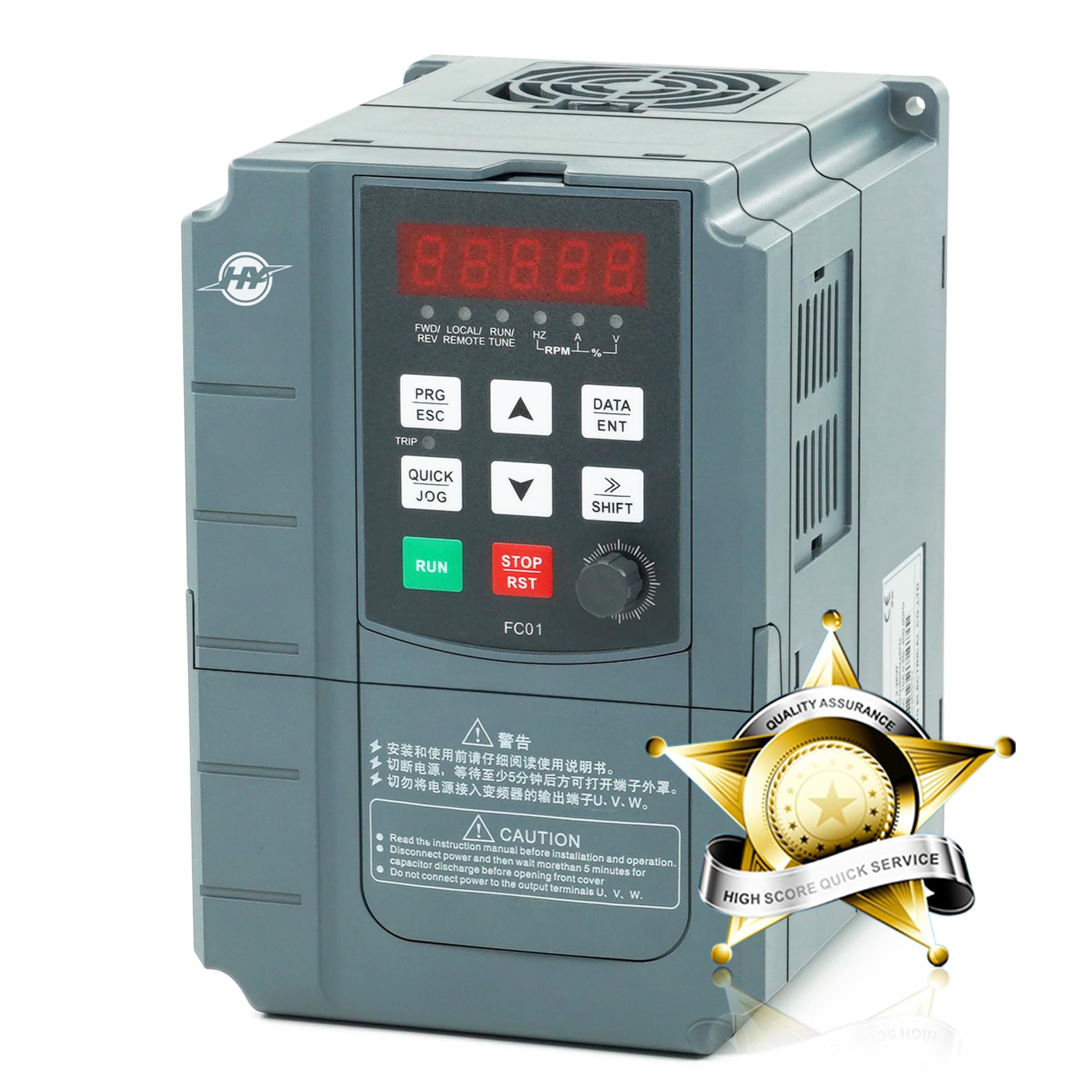 Huanyang VFD 230V 4.0KW 5.4PS Conversor de frecuencia de control numérico computarizado CNC el motor inversor convertidor para motor de husillo control de velocidad serie FC01
