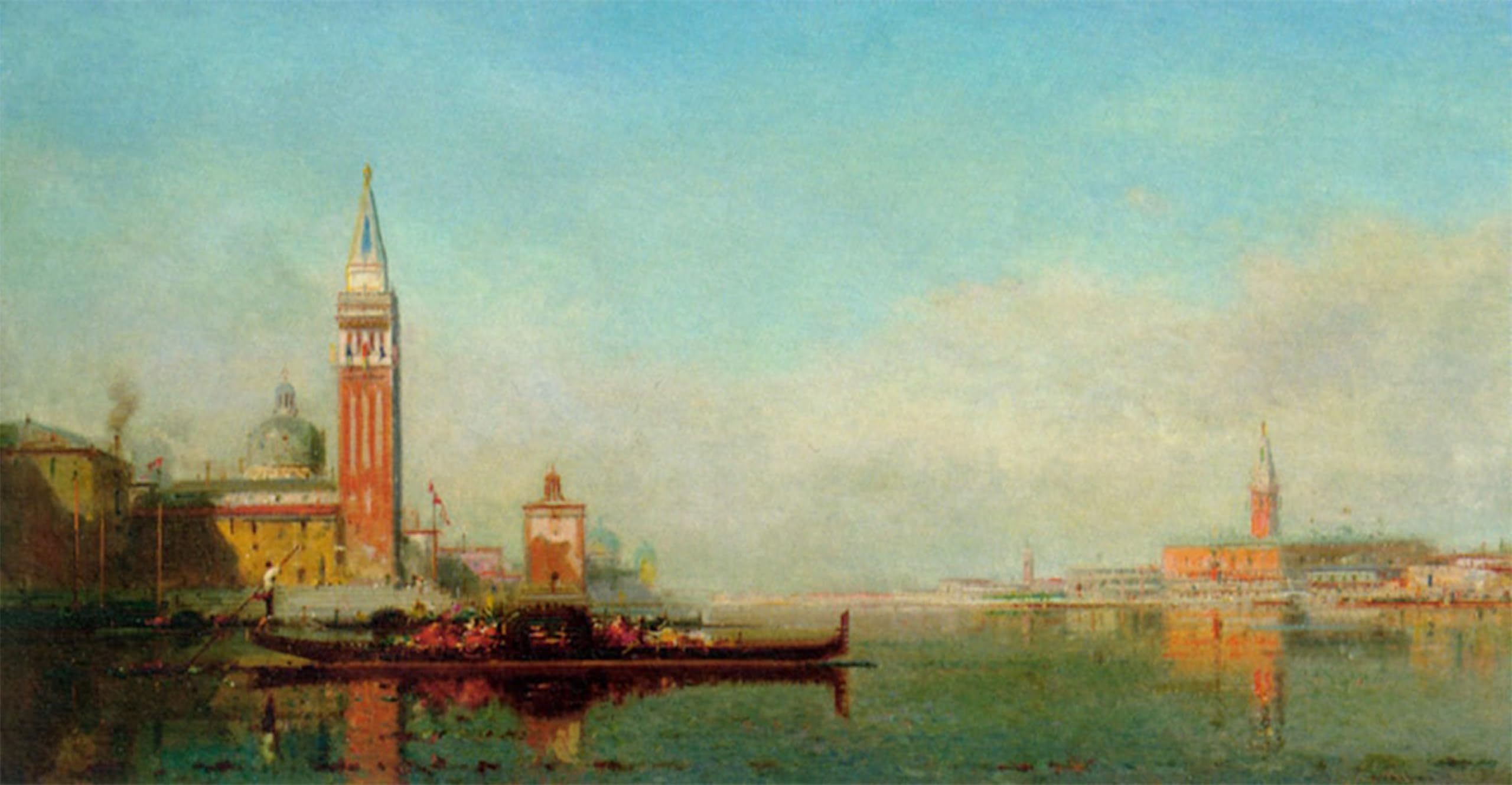 POSTERIIk Vintage Print Pop Art Landscape Artwork the Island of San Giorgio by Henri Duvieux Art Prints for Office Home Decor 60x90cm