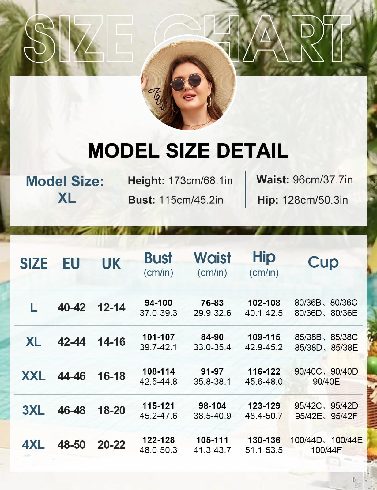 Nadeer Tankini Grande Taille Maillot de Bain Femme 2 Pièces à Manches Volants Taille Haute Gainant Ventre Plat Sexy Maillot de Plag avec Jupe