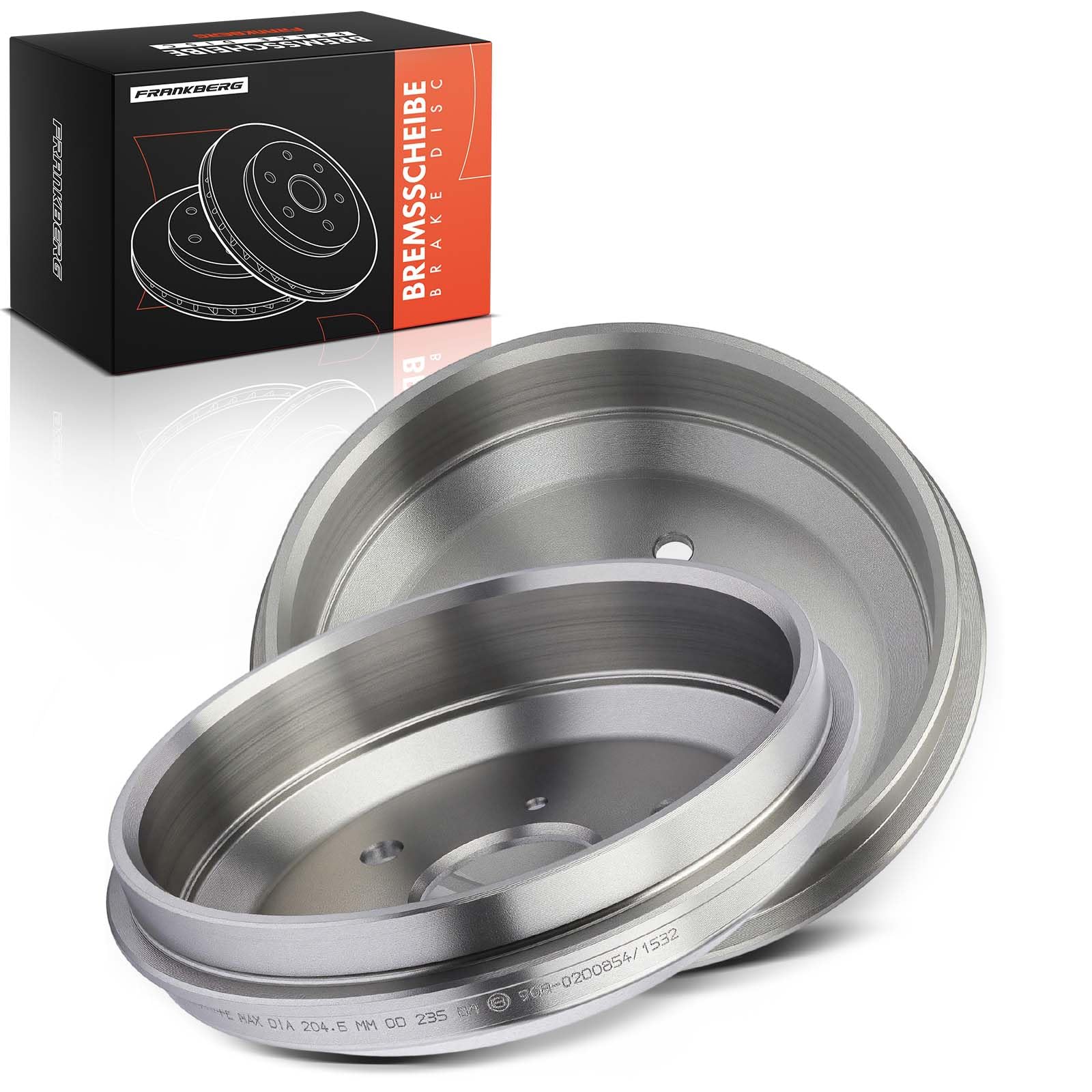 Frankberg 2 tamburi freno asse posteriore 4514230001 | Compatibile con: Crossblade 450, Cabrio 450, Fortwo Coupé 451, Fortwo Coupé 450, City-Coupé 450