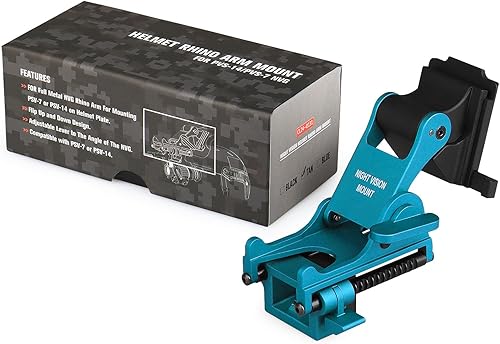 Adaptador de casco adaptador de visión nocturna para PVs-14, NVG Rhino Arm para montaje