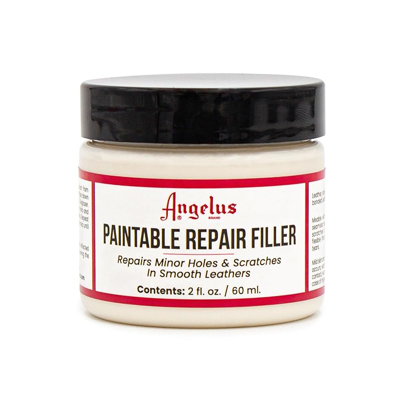 Massa de Reparo para Couro Angelus para Furos, Rasgos, Rachaduras e Arranhões – Flexível e Pintável, 59 mL