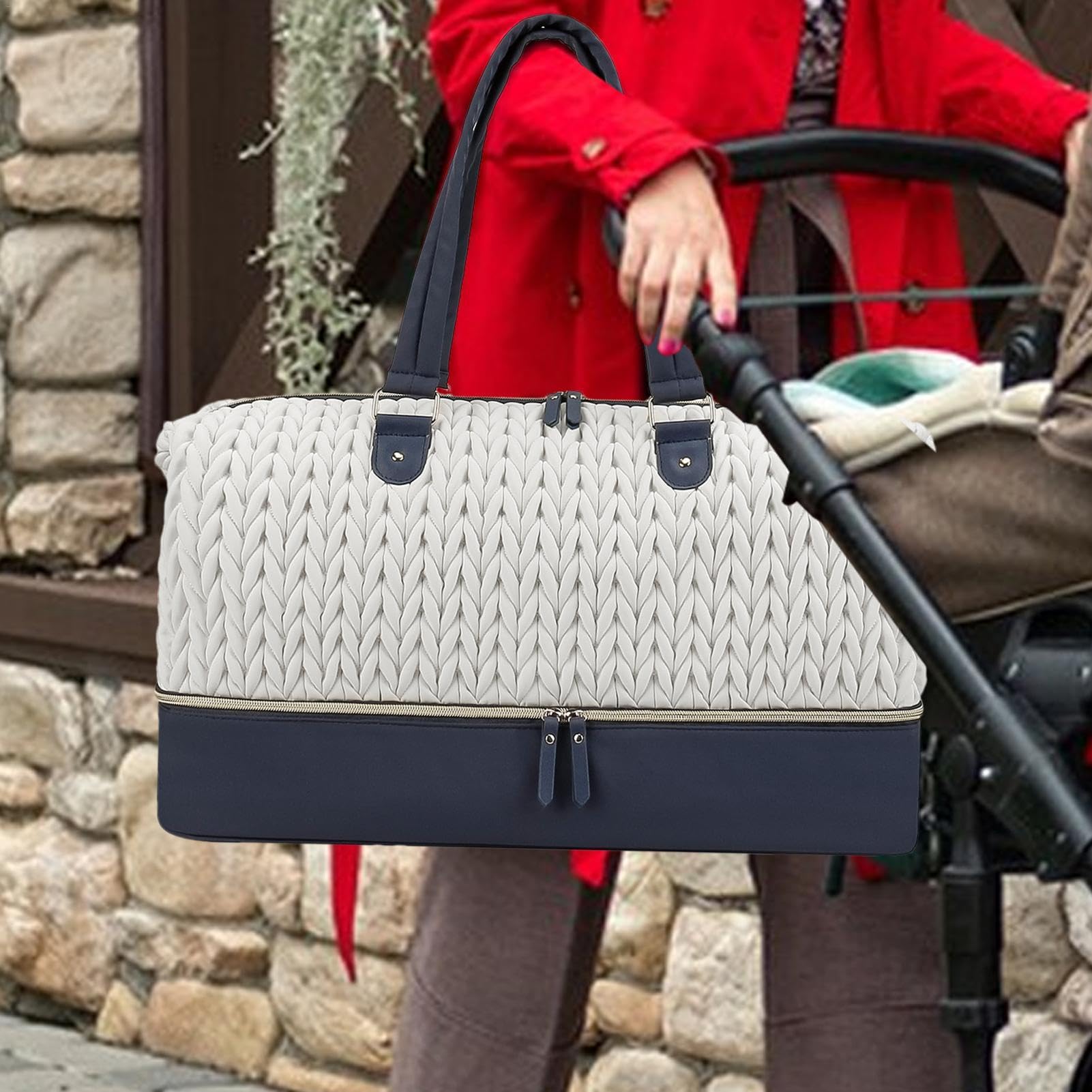 Borsa fasciatoio da donna, borsa fasciatoio – Borsa organizer per fasciatoio | Borsa impermeabile per fasciatoio grande con tasca isolata per viaggi