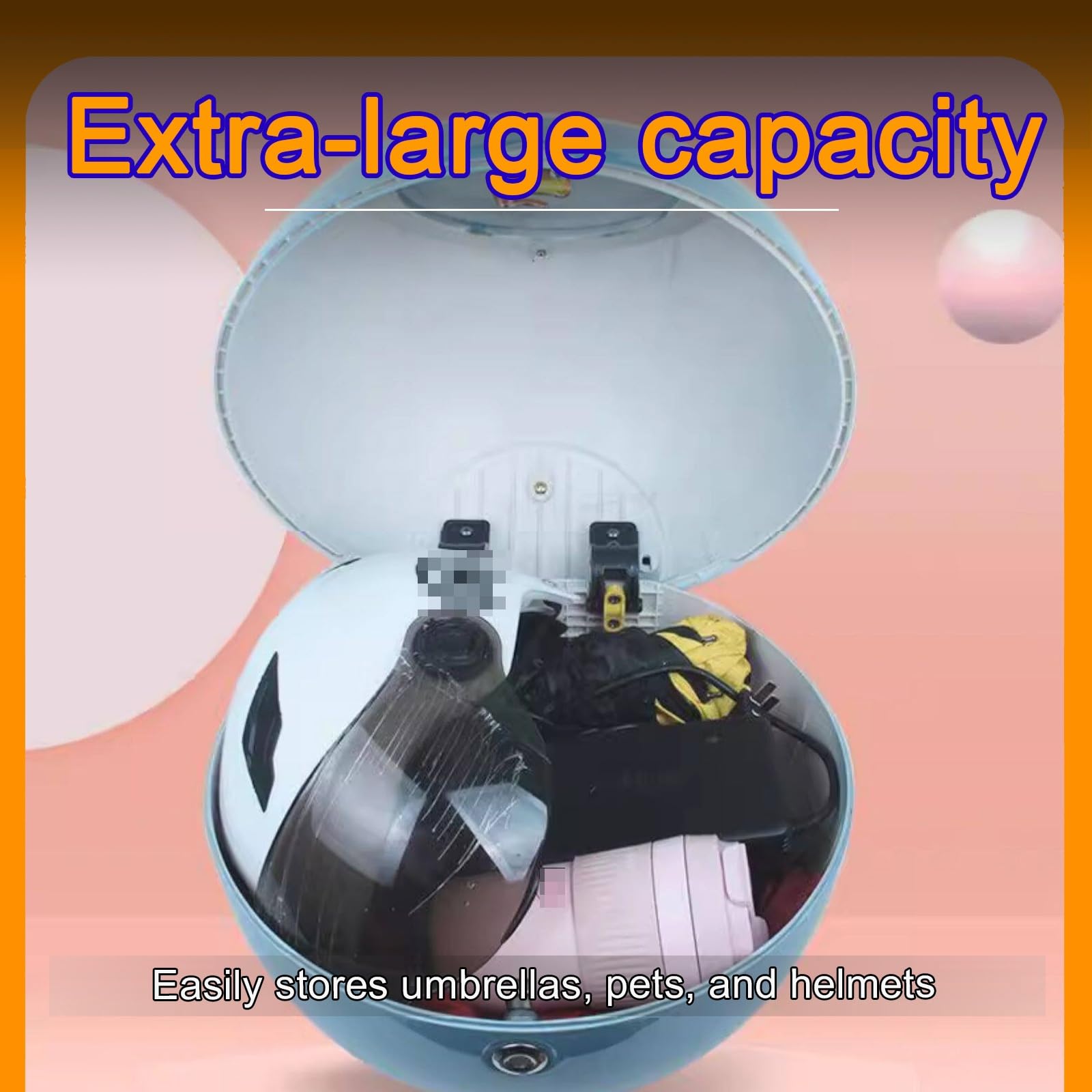 Trasportino Cane Moto Rigido Impermeabile Antiurto Porta Cane Moto Struttura Capsula Trasparente per Piccoli Cuccioli Gatti Gite In Moto All'aperto(White)