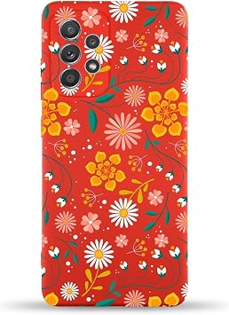 PrintiFy Samsung Galaxy A32 Uyumlu Lansman K l f  i ek Tasar ml  I i Kadife Kapak-k rm z