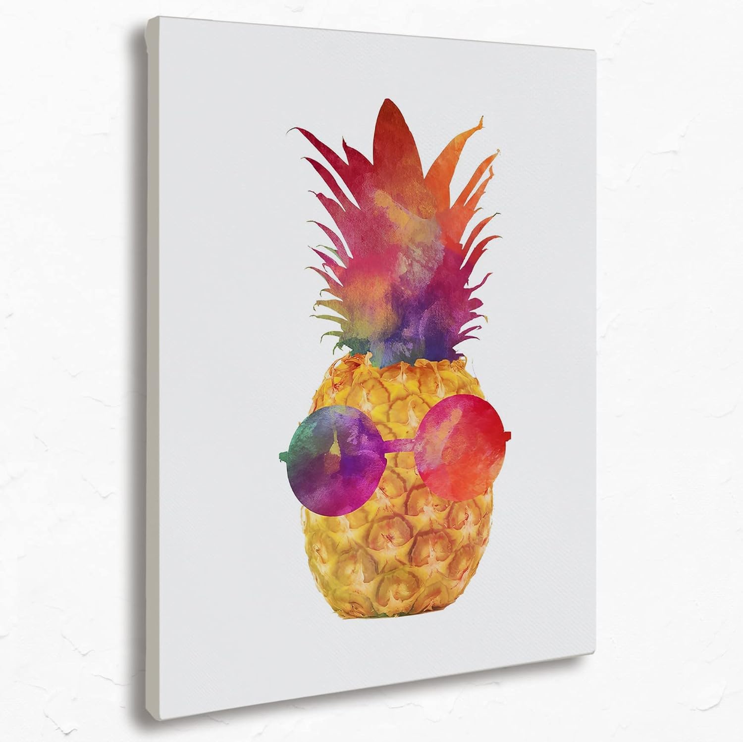 Funny Summer Pineapple Canvas Wall Art Prints,Watercolor