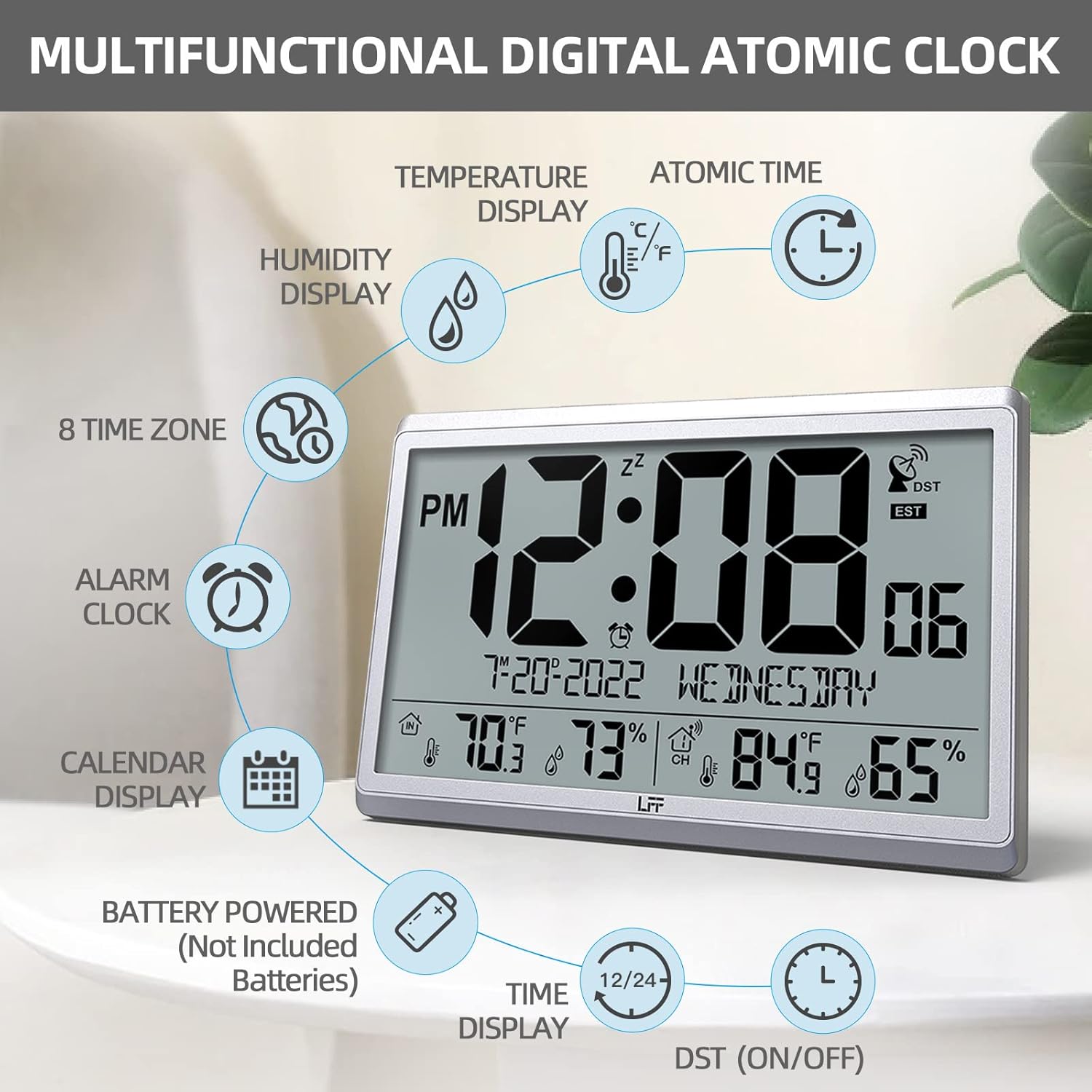Diagram showing features of the LFF Atomic Clock