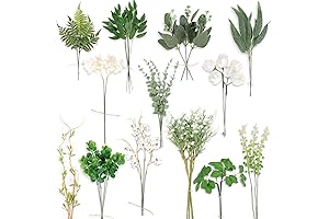 CEWOR Artificial Greenery Stems Box Set 45pcs: The Perfect Greenery Filler for Your Décor Needs
